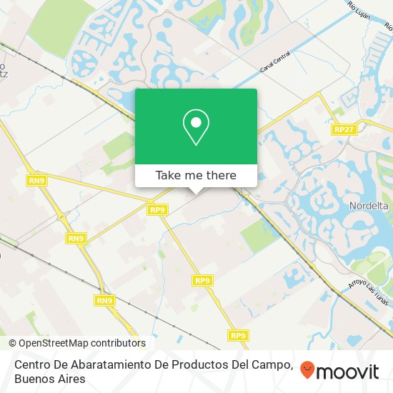 Mapa de Centro De Abaratamiento De Productos Del Campo