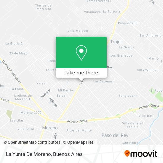 La Yunta De Moreno map