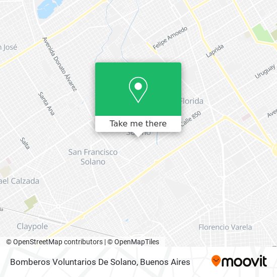 Bomberos Voluntarios De Solano map