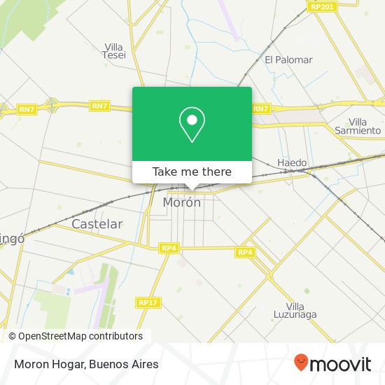 Moron Hogar map