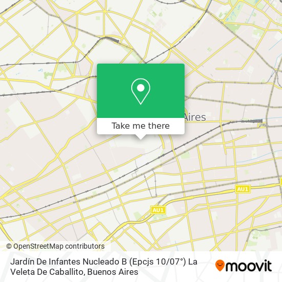 Mapa de Jardín De Infantes Nucleado B (Epcjs 10 / 07°) La Veleta De Caballito