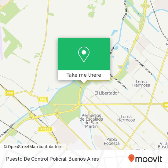 Puesto De Control Policial map