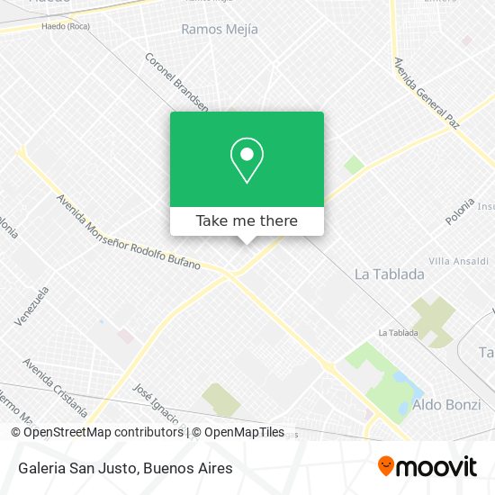 Mapa de Galeria San Justo
