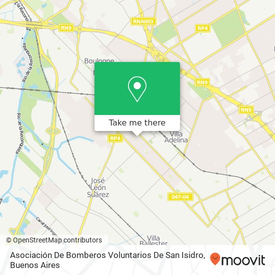 Asociación De Bomberos Voluntarios De San Isidro map