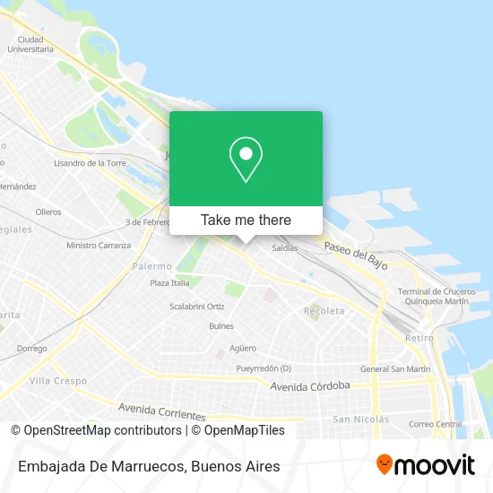 Mapa de Embajada De Marruecos