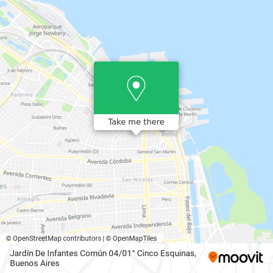 Jardín De Infantes Común 04 / 01° Cinco Esquinas map