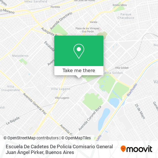 Mapa de Escuela De Cadetes De Policía Comisario General Juan Ángel Pirker