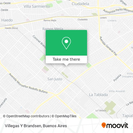 Villegas Y Brandsen map