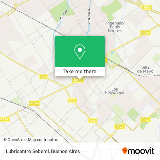 Lubricentro Sebemi map