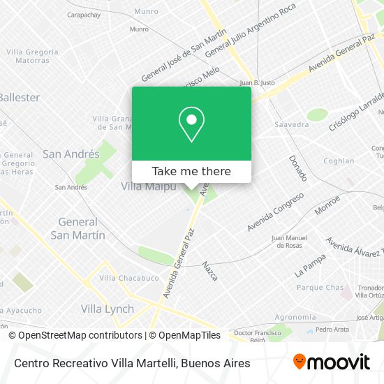 Centro Recreativo Villa Martelli map