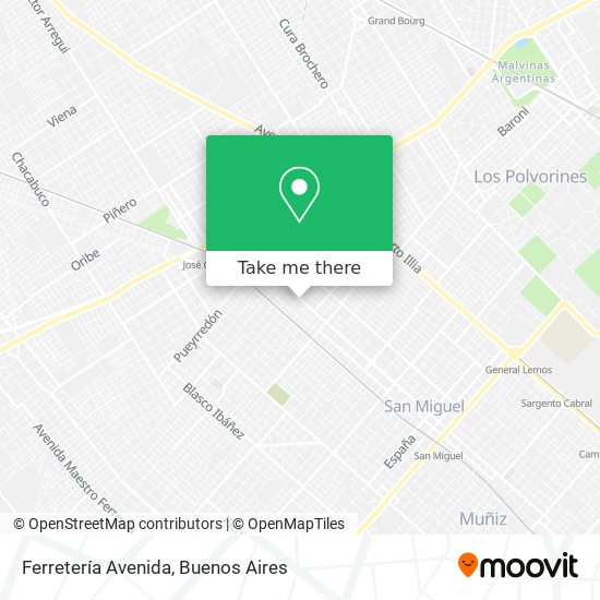 Mapa de Ferretería Avenida