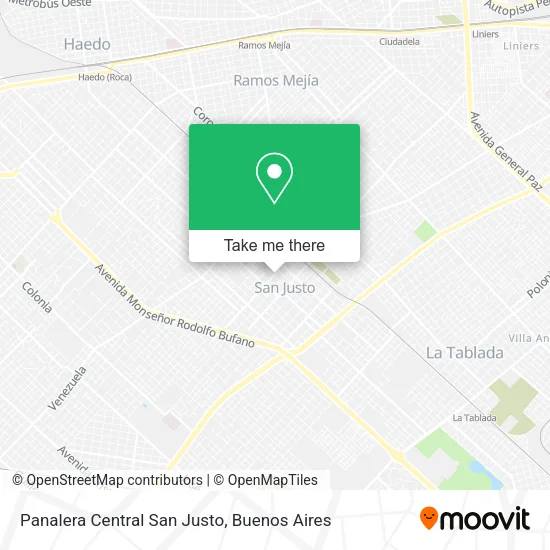 Panalera Central San Justo map