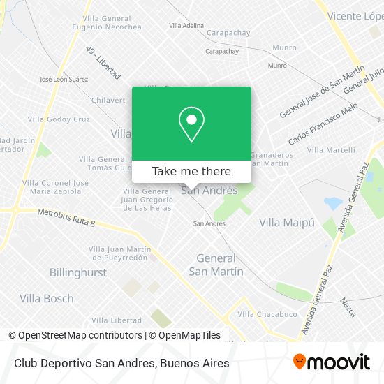 Club Deportivo San Andres map