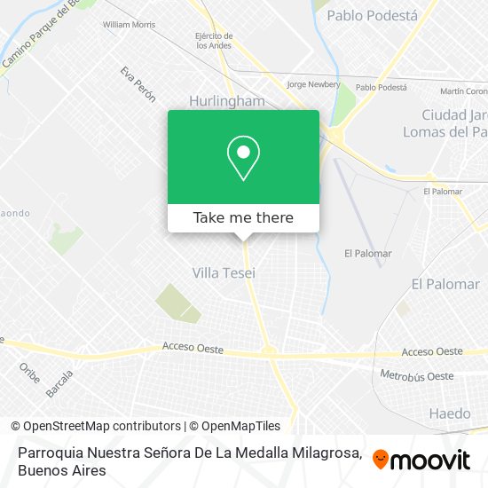 Mapa de Parroquia Nuestra Señora De La Medalla Milagrosa