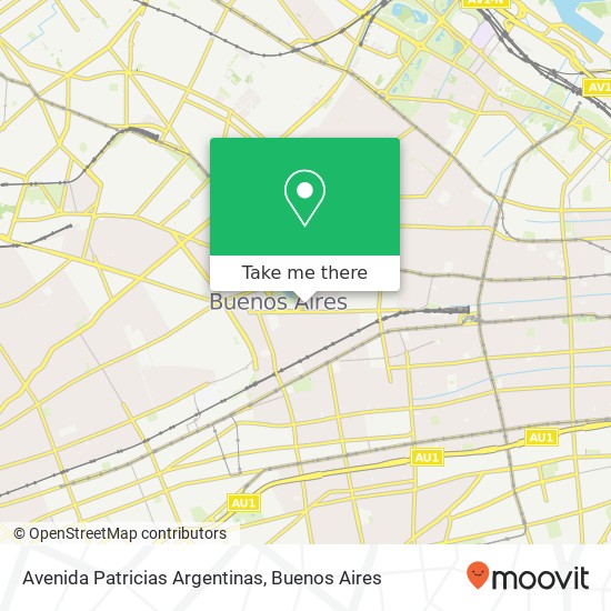 Mapa de Avenida Patricias Argentinas