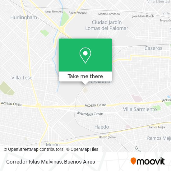 Corredor Islas Malvinas map