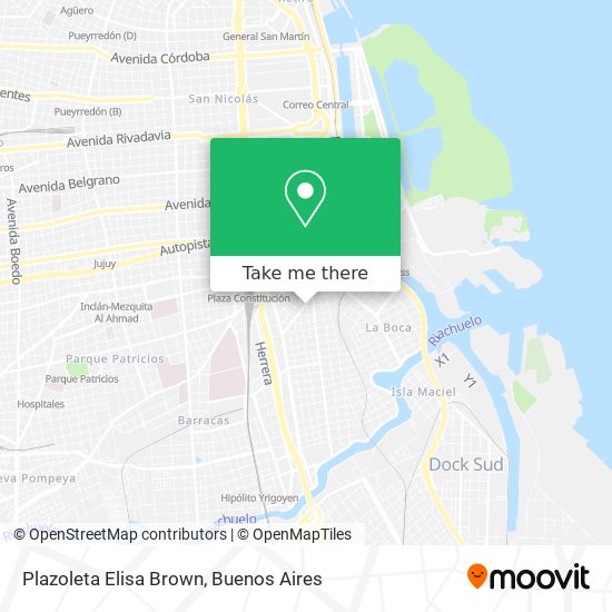 Plazoleta Elisa Brown map