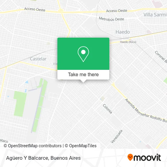 Agüero Y Balcarce map