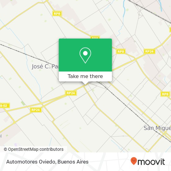 Mapa de Automotores Oviedo
