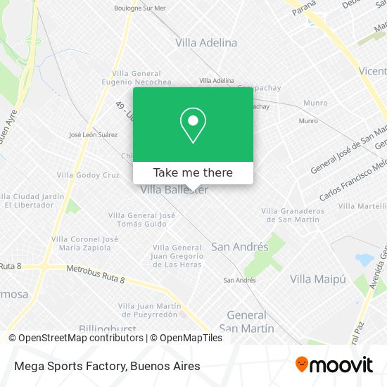 Mapa de Mega Sports Factory