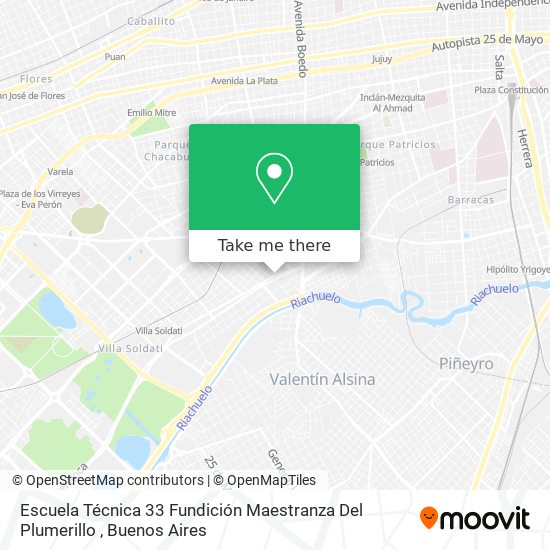 Mapa de Escuela Técnica 33 Fundición Maestranza Del Plumerillo