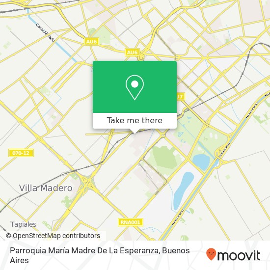 Mapa de Parroquia María Madre De La Esperanza