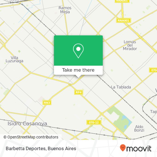 Barbetta Deportes map