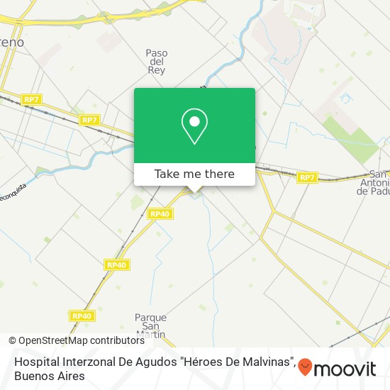 Hospital Interzonal De Agudos "Héroes De Malvinas" map