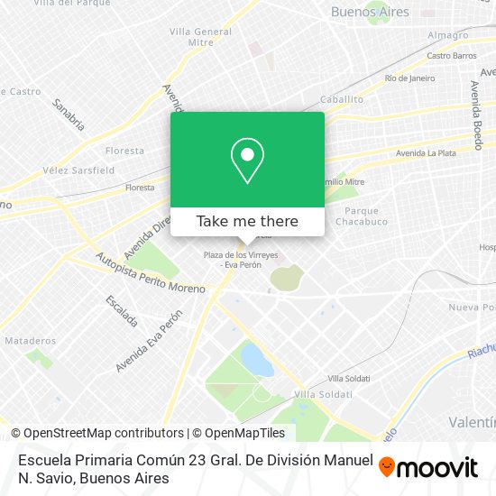 Mapa de Escuela Primaria Común 23 Gral. De División Manuel N. Savio