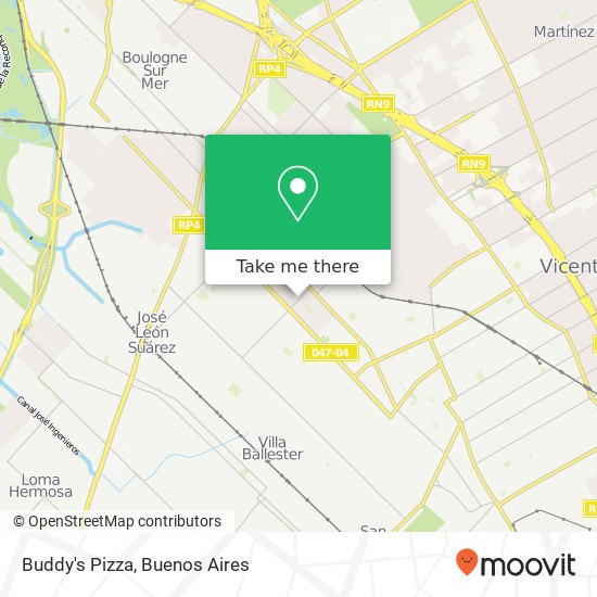 Mapa de Buddy's Pizza