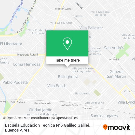 Escuela Educación Técnica N°5 Galileo Galilei map