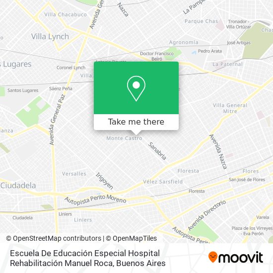 Mapa de Escuela De Educación Especial Hospital Rehabilitación Manuel Roca