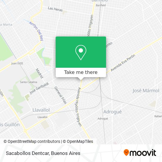 Mapa de Sacabollos Dentcar