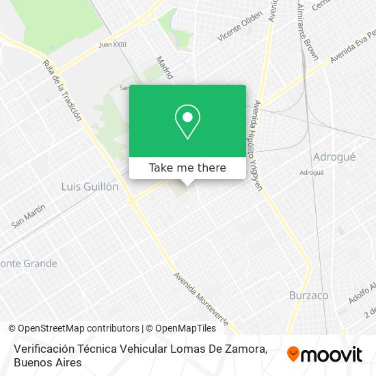 Verificación Técnica Vehicular Lomas De Zamora map