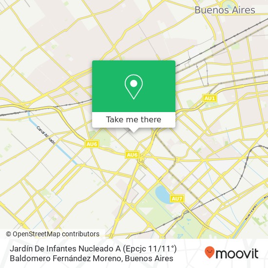 Jardín De Infantes Nucleado A (Epcjc 11 / 11°) Baldomero Fernández Moreno map