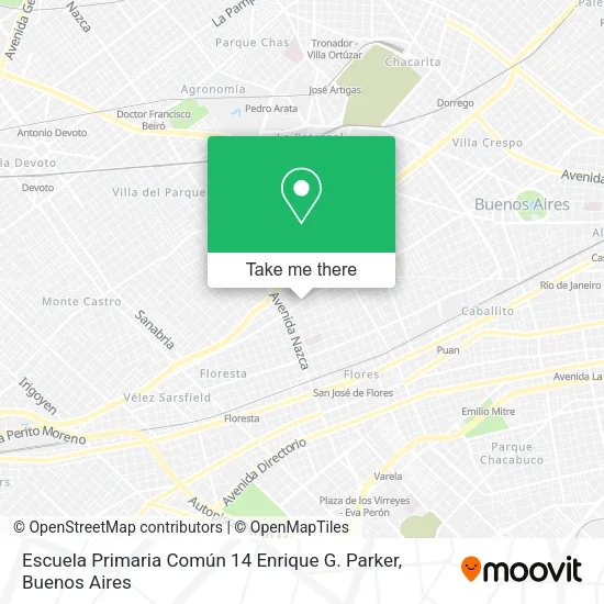 Escuela Primaria Común 14 Enrique G. Parker map