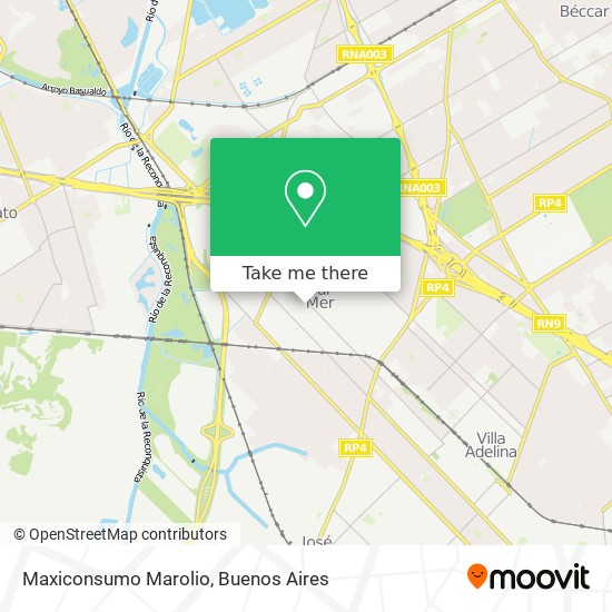 Maxiconsumo Marolio map