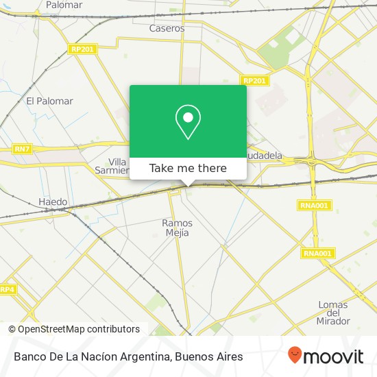 Banco De La Nacíon Argentina map