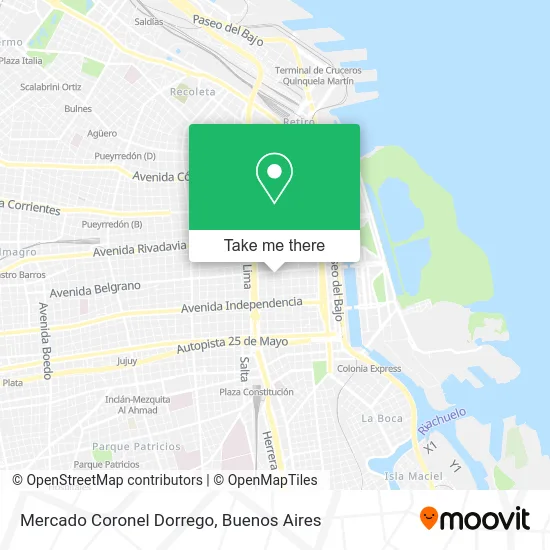 Mercado Coronel Dorrego map