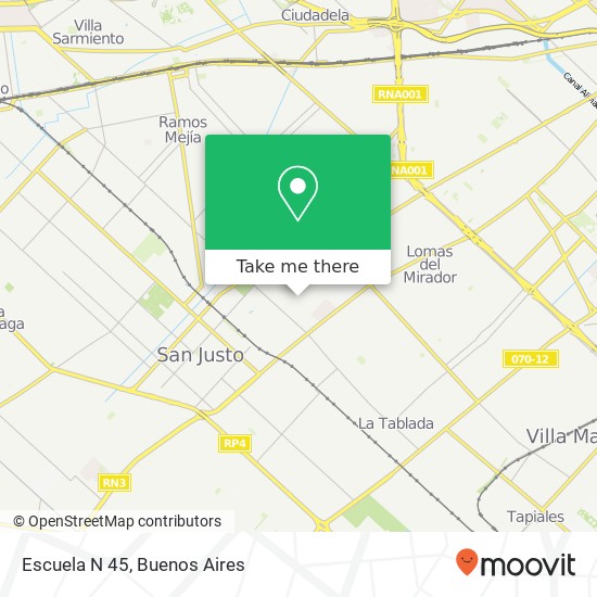 Escuela N 45 map