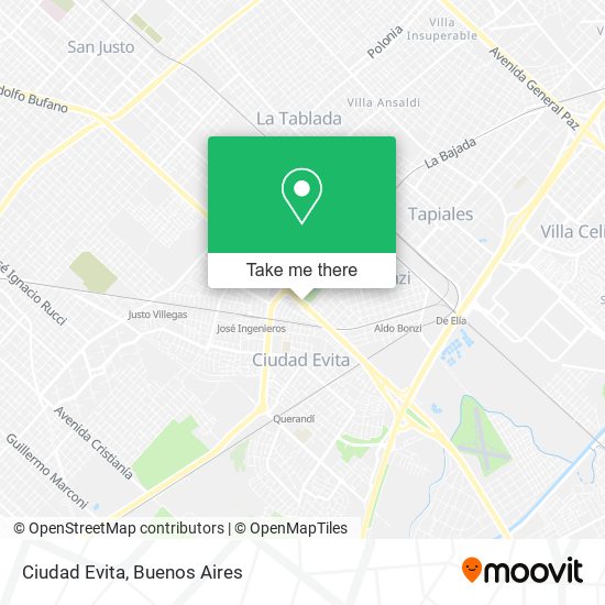 Ciudad Evita map
