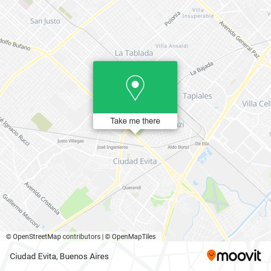 Mapa de Ciudad Evita