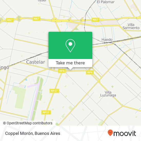 Coppel Morón map