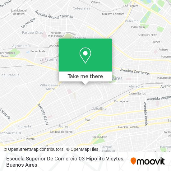 Escuela Superior De Comercio 03 Hipólito Vieytes map