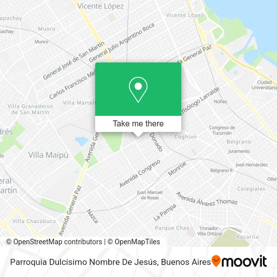 Mapa de Parroquia Dulcísimo Nombre De Jesús