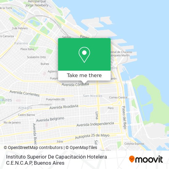 Instituto Superior De Capacitación Hotelera C.E.N.C.A.P map