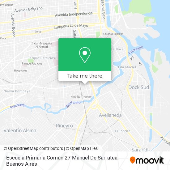 Mapa de Escuela Primaria Común 27 Manuel De Sarratea