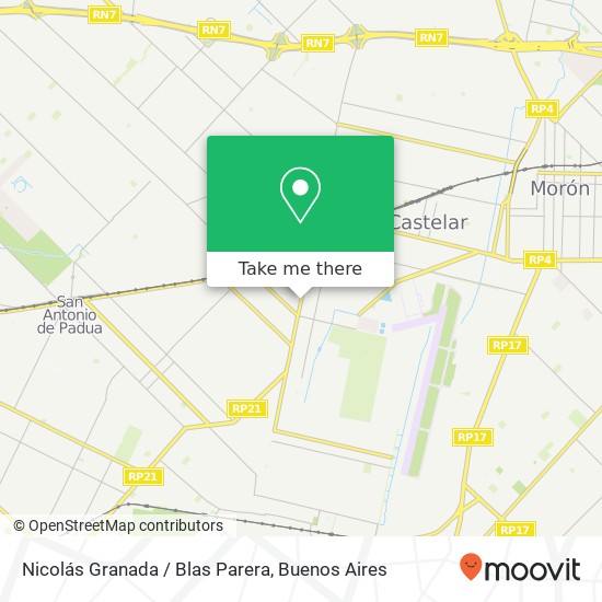 Mapa de Nicolás Granada / Blas Parera
