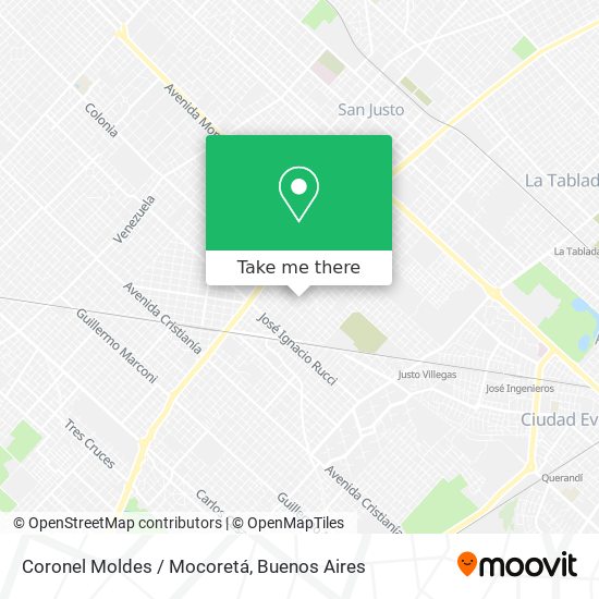 Mapa de Coronel Moldes / Mocoretá