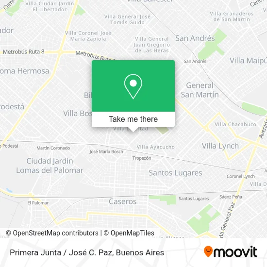 Mapa de Primera Junta / José C. Paz